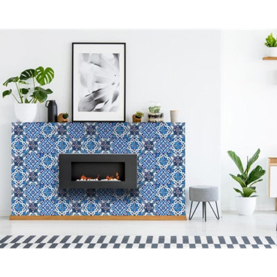 Carreau de mosaïque auto-adhésif en vinyle 4 po x 4 po