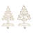 Cast Iron Ornate Tree Stocking Hanger Set of 2 Christmas Home Decorations