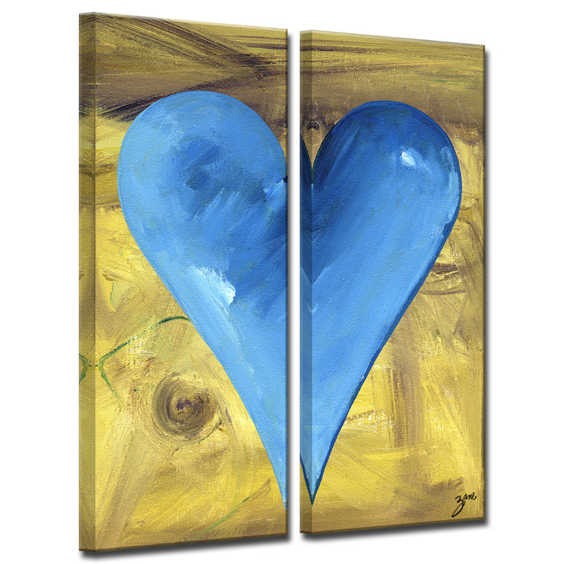 James par Zane - ensemble de 2 reproductions sur toiles tendues, H 40 po x l 32 po x P 1,5 po