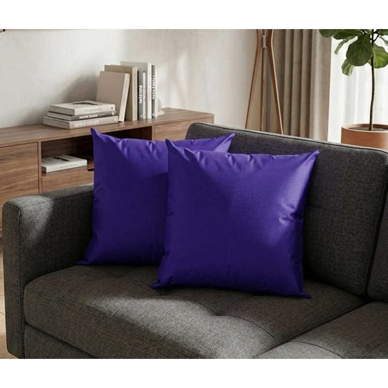 Housses de coussin décoratives faites à la main 16 po x 16 po, Mauve foncé