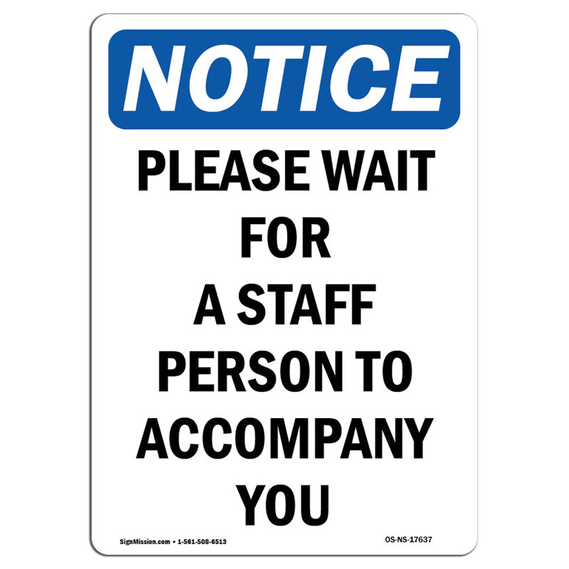 Veuillez patienter, signe «Staff Staff»