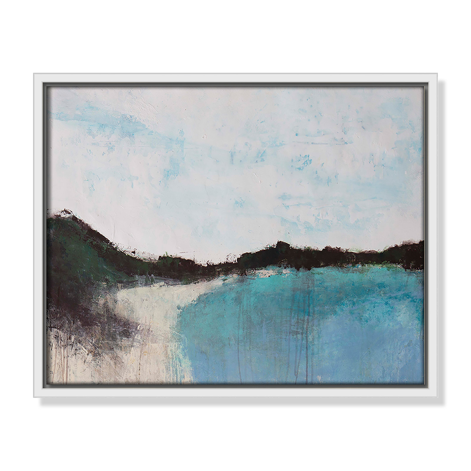 Mountainside Lakeview III by Filippo Ioco, 12.5'' H x 15.5'' W x 2'' D, White Framed