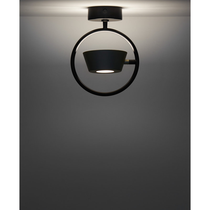 Olo Ring Wall Sconces, Matte Black, Black