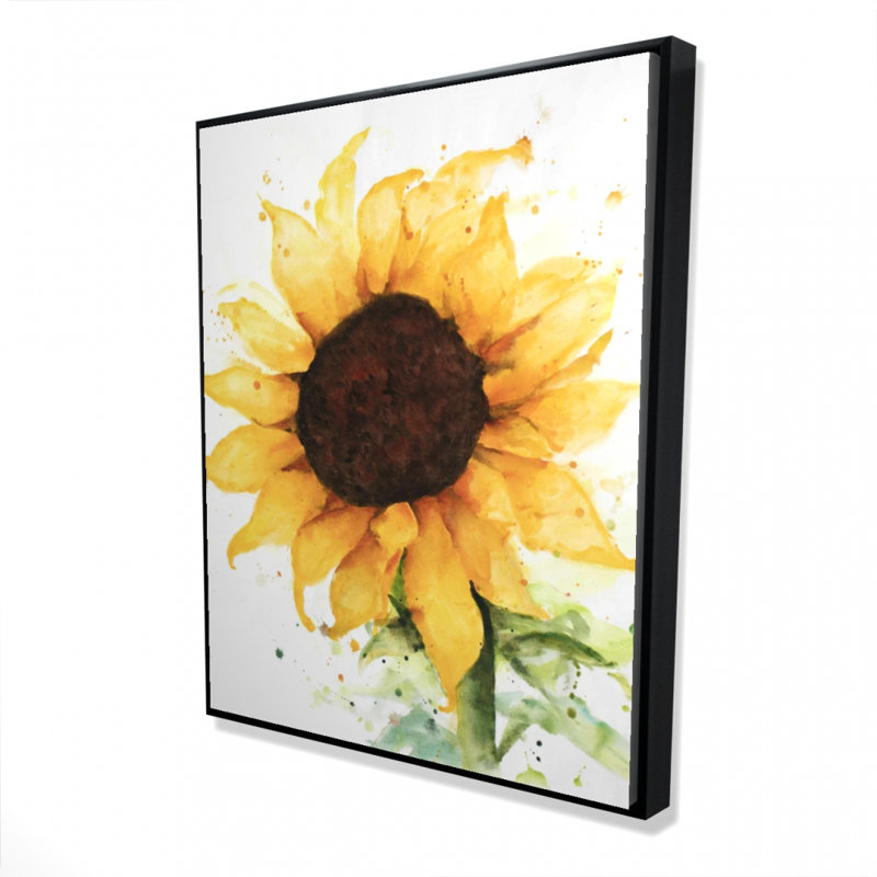 Sunflower Print On Canvas, H 48 po x l 60 po