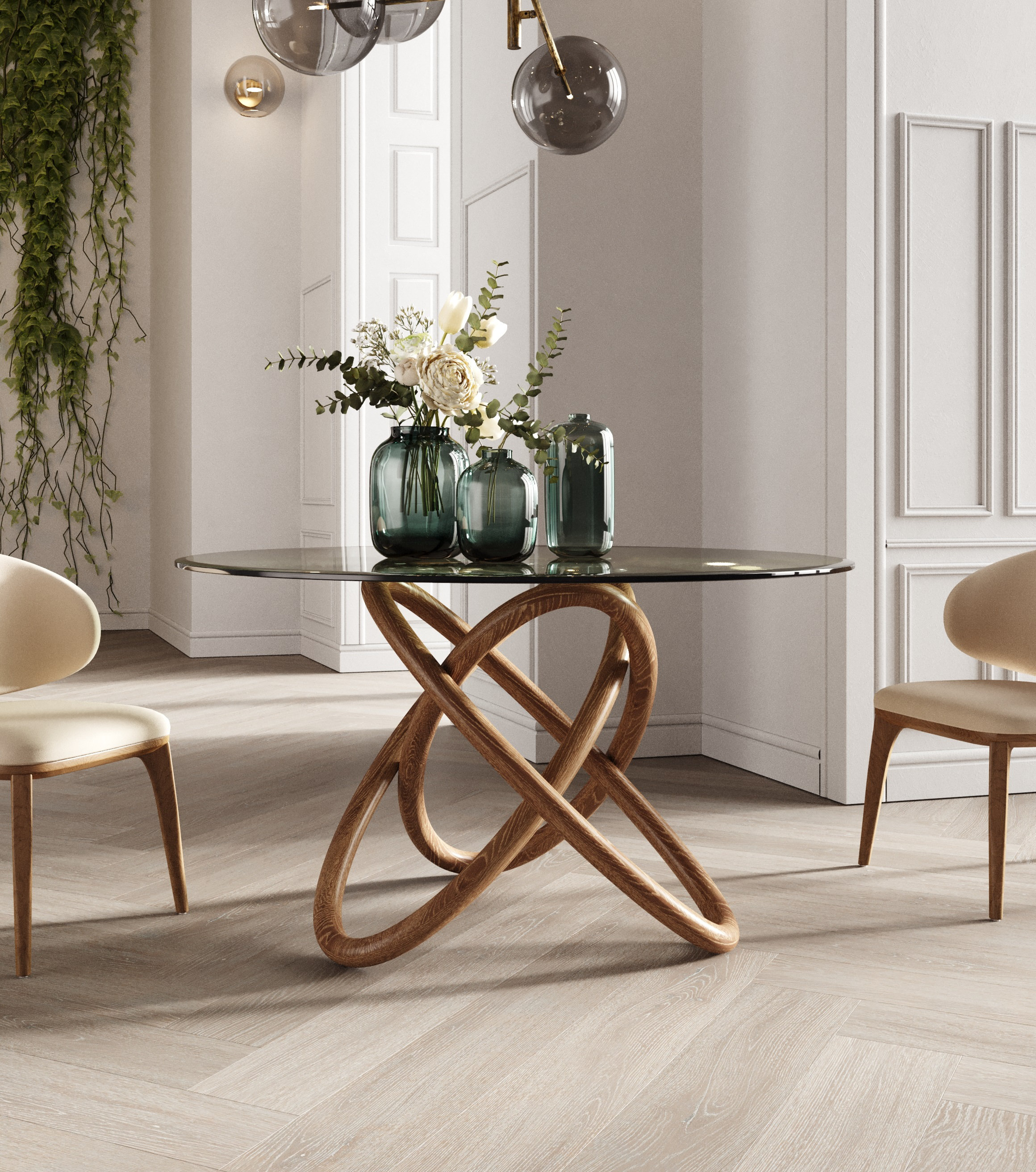 Wood Table Base For Round Glass Top Glass Top Pedestal Table 60