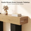 Console de 63 po de long, canapé de style campagnard, table d'entrée étroite à grain de bois chaud-270900544-270900546