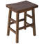 Tabouret de comptoir en bois d'acacia massif Durango de 26 po, naturel-621266854-543904401