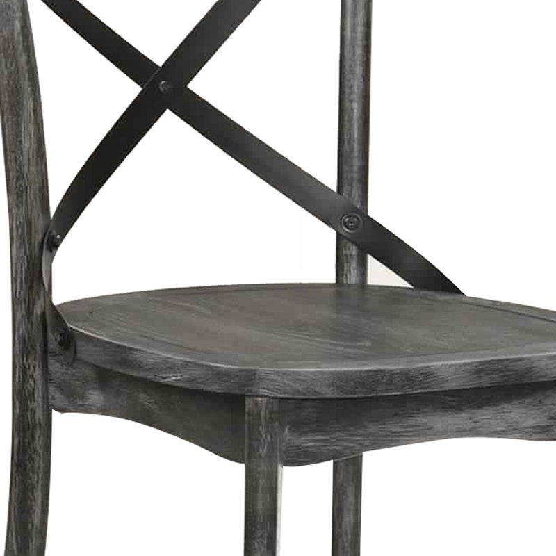 Chaise d'appoint Catrina, Gris/noir