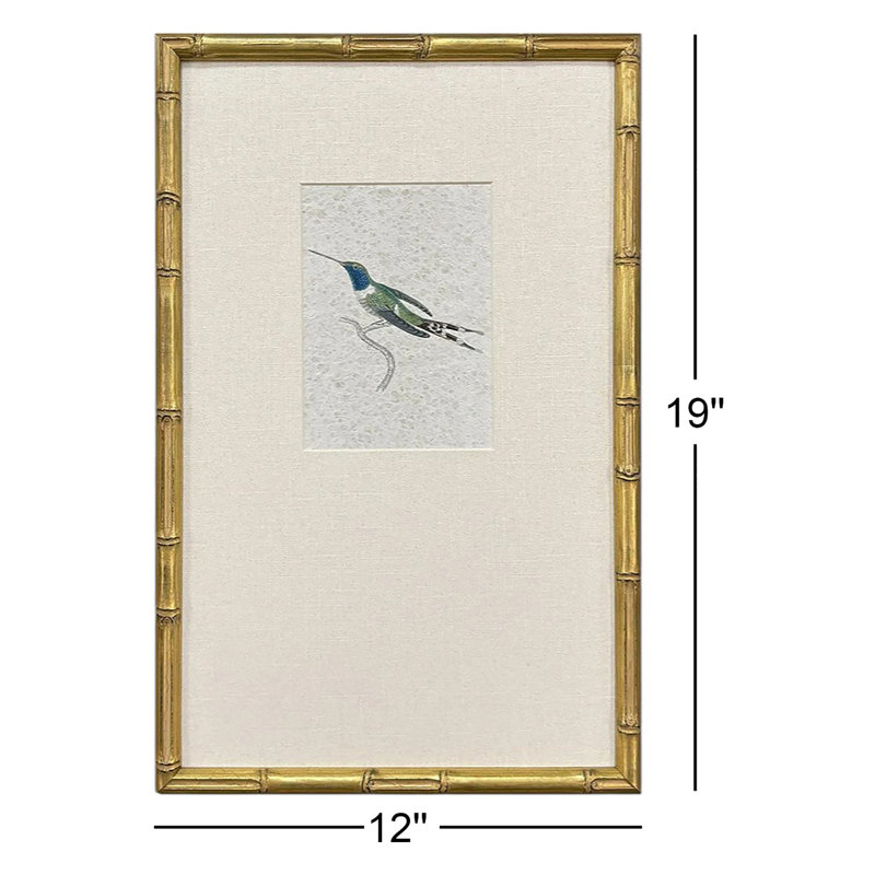 Antique Hummingbirds Framed Art