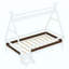 Lit plateforme House avec escalier, structure de lit en bois massif, profil bas et conception amusante pour enfants-1281135766-1281135764