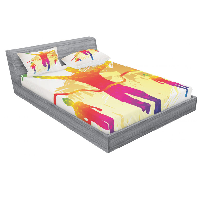 Microfiber Sheet Set, Queen Sheet Set with Fitted Sheet