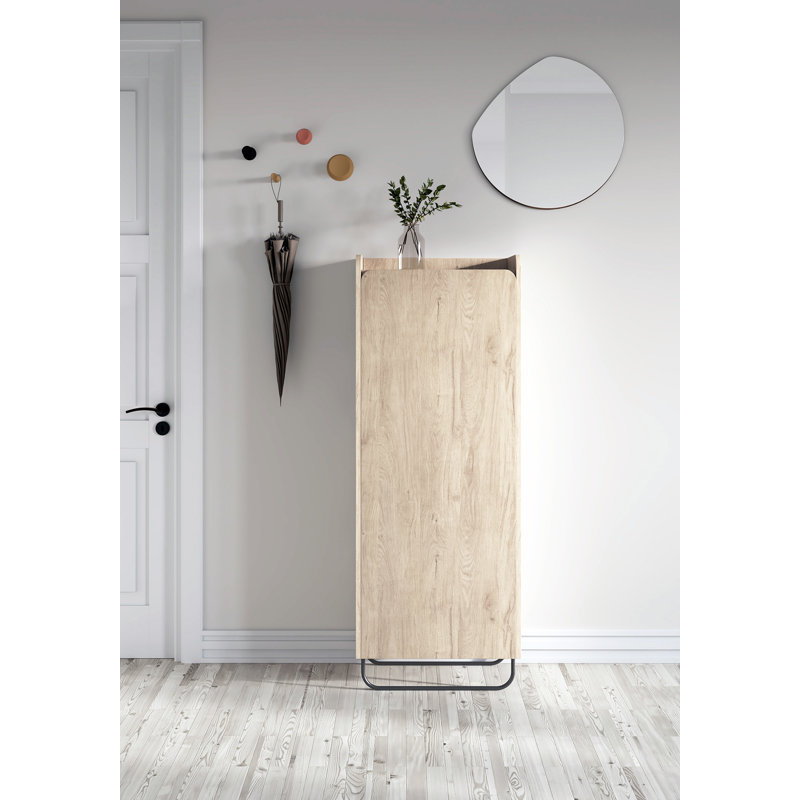 Round Framed Wall Mounted Accent Mirror, Light Oak, 127 cm H x 127 cm W