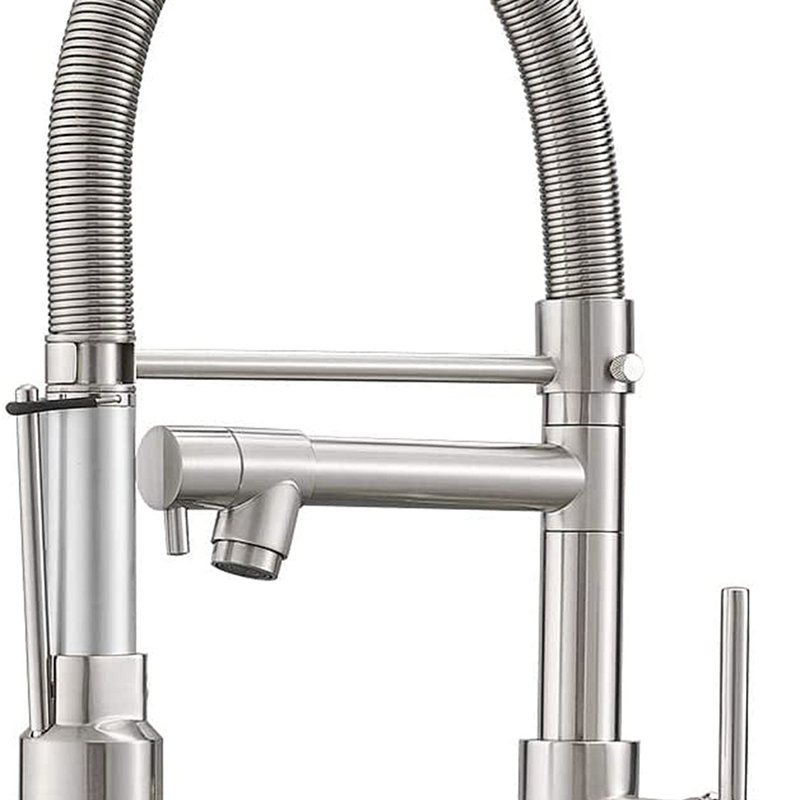 Robinet de cuisine de style commercial avec douchette rétractable, robinet de cuisine commercial, robinet de cuisine à ressort, robinet d'évier de cuisine