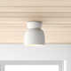 Mira Single Light Ceramic LED Semi Flush Mount