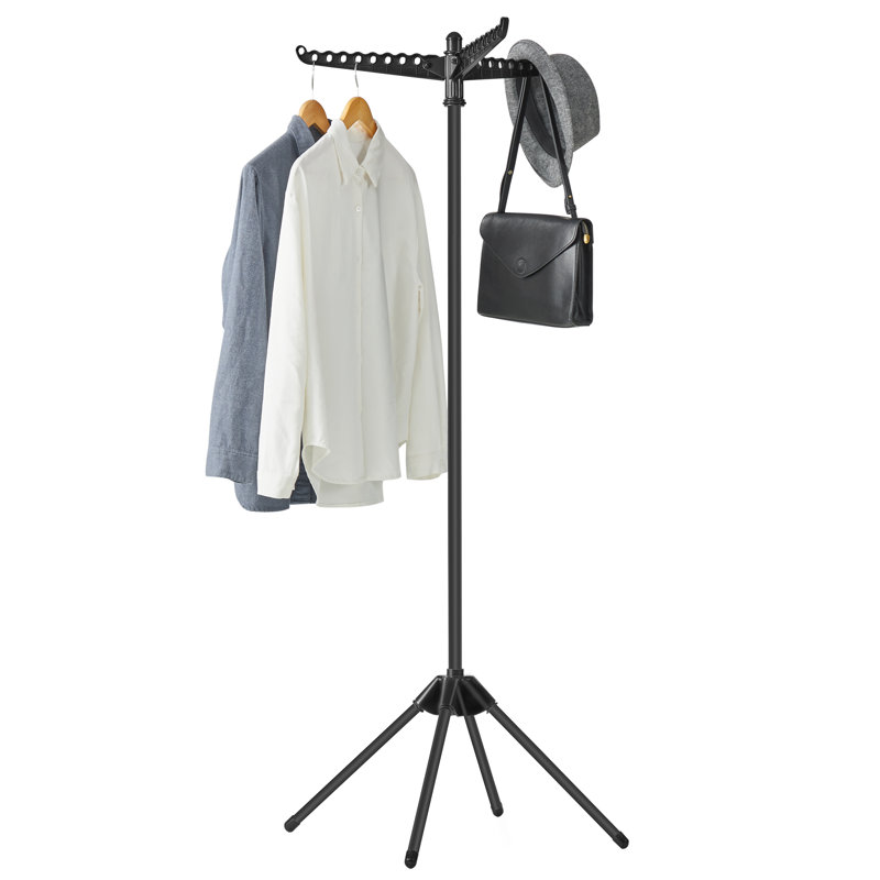Metal Rotary / Umbrella Clothesline, Black, 150cm H x 65cm W x 65cm D
