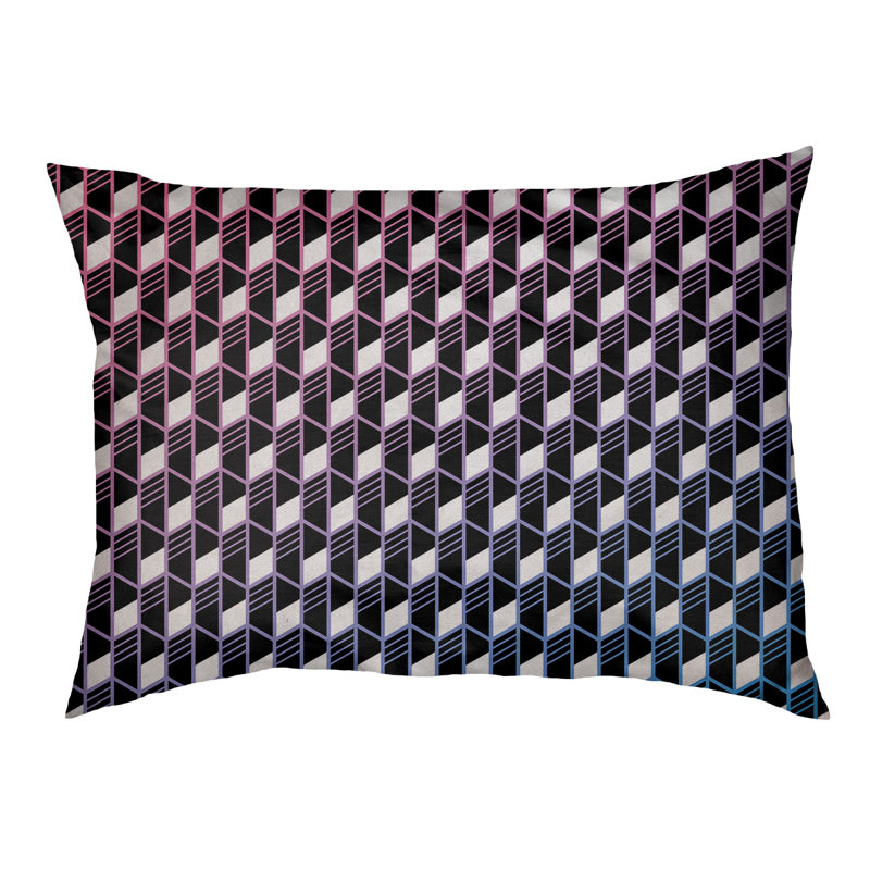 Coussin pour chien Byrge, Grand (l 42,5 po x P 32,5 po x H 14 po), Rose / Bleu