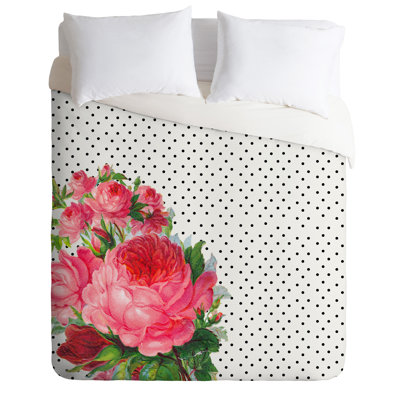 Housse de couette floral pois points