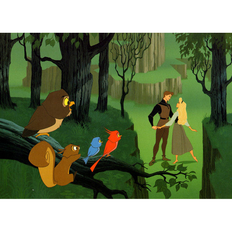 La Belle au bois dormant, H 17 po x l 24 po