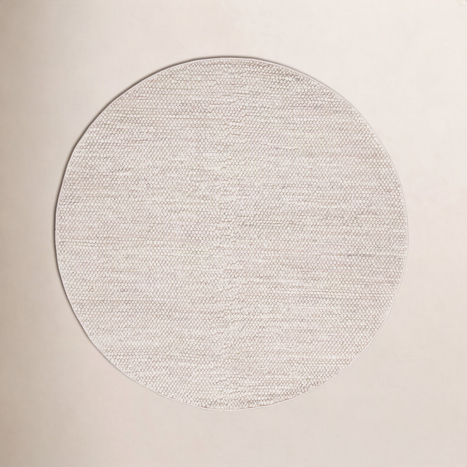 Danie Gray Ivory Hand-Woven Rug, Round 8'