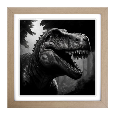 Tyrannosaurus Rex Drawing No.1 - Framed Print