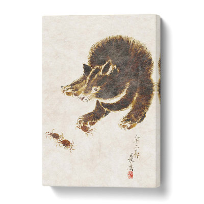 Bear & Crabs - Wrapped Canvas Painting