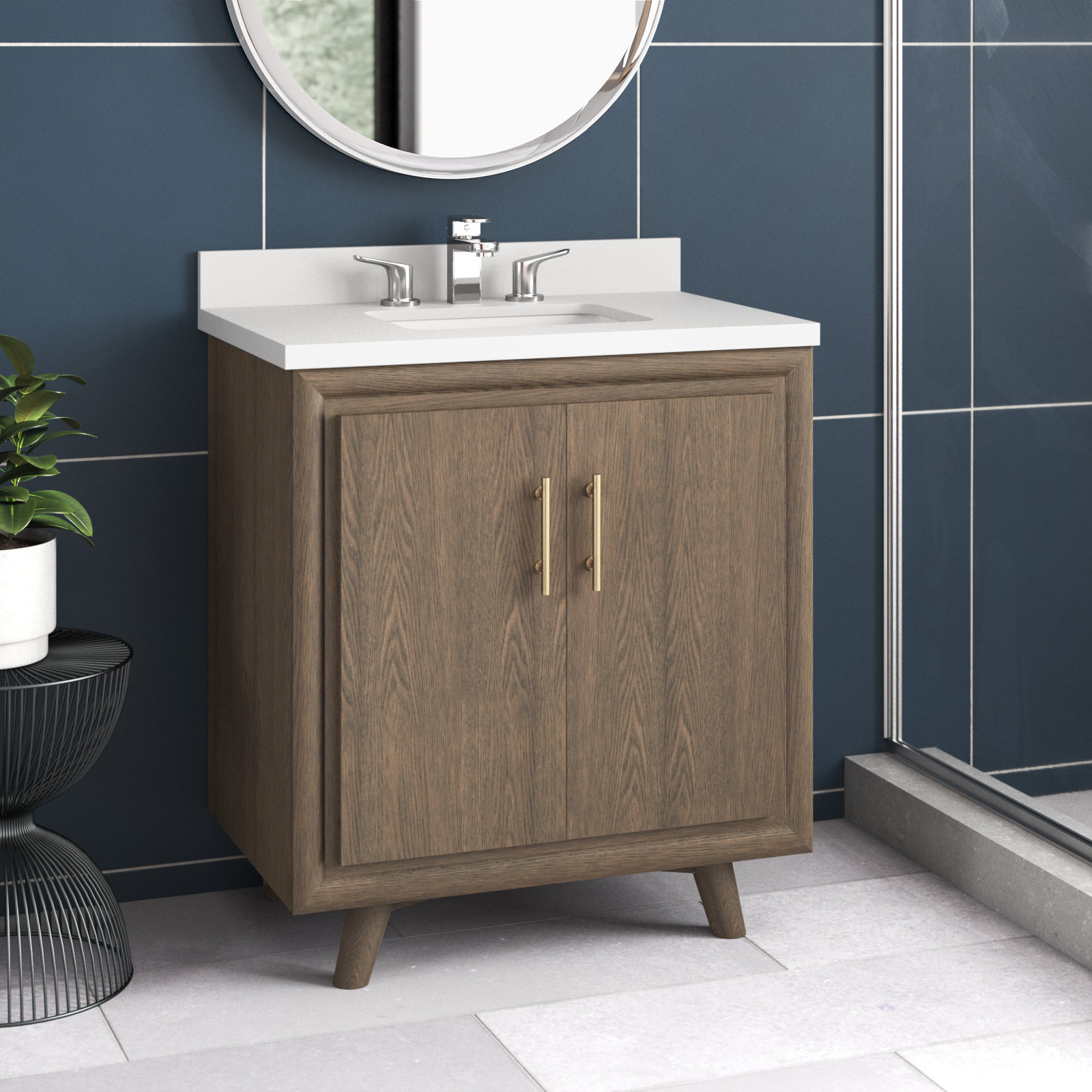 30'' Bathroom Vanity with Top Sink, Modern Bathroom – Home