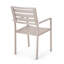 Chaise de salle à manger d'extérieur moderne en aluminium, argent (ensemble de 2)