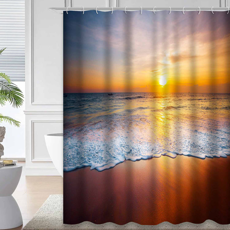 Rideau de douche Sunset Beach, L 72 po x l 78 po