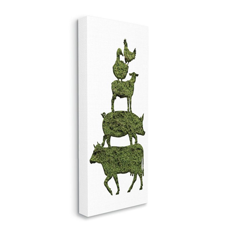«Farm Farm Stack Green Grass» par Daphne Polselli, Toile tendue, H 48 po x l 20 po