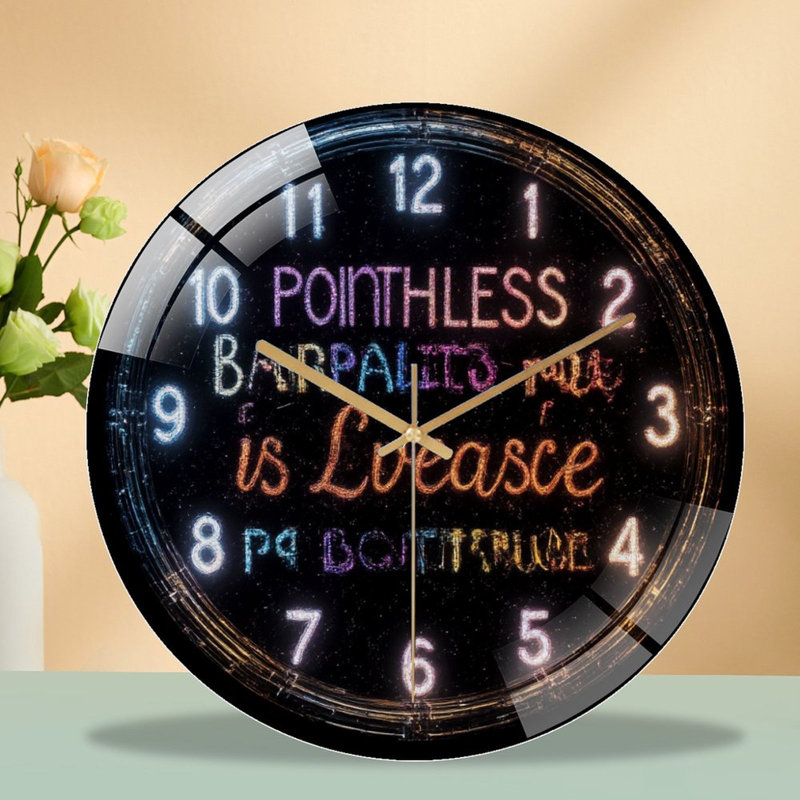 Horloge murale néon 12 po
