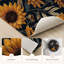 Tapis de cuisine lavables antidérapants à motif tournesol