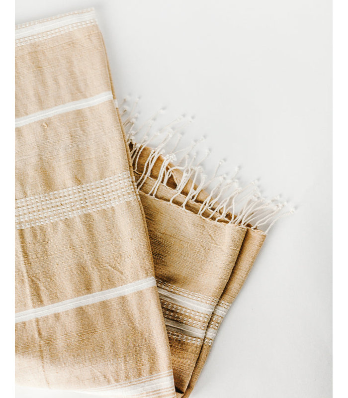 Serviette de bain en coton Aden, Jaune