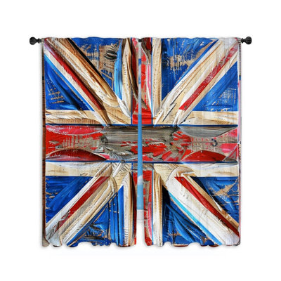 Paire de rideaux transparents en polyester Naomh