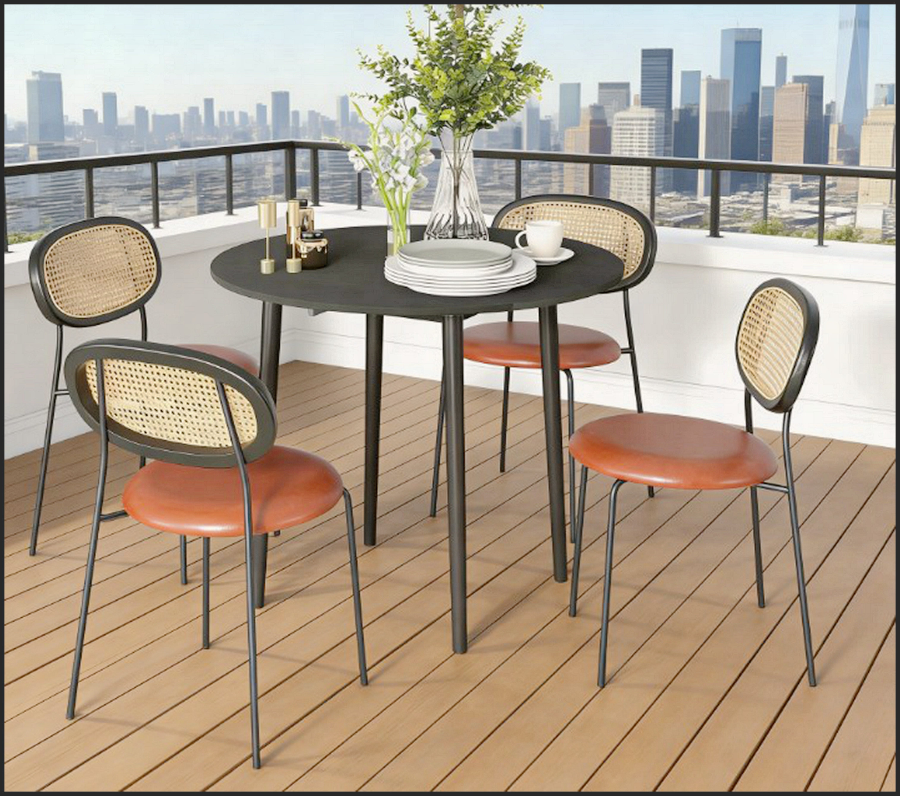 Red Barrel Studio® Round Drop Kitchen Table,Folding Dining Table,for ...
