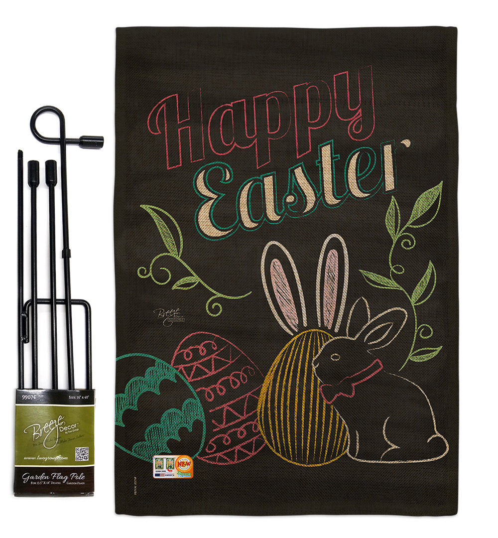 Charlaine Double Sided 18.5'' H x 13'' W Polyester Easter Flag Set The Holiday Aisle®