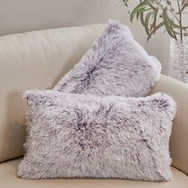 Jelymark Decorative Fluffy Throw Pillows for Room Sofa Bed, Fuzzy Body  Pillow, Luxury Soft Faux Fur Round Long Couch Pillows for Reading Sleeping
