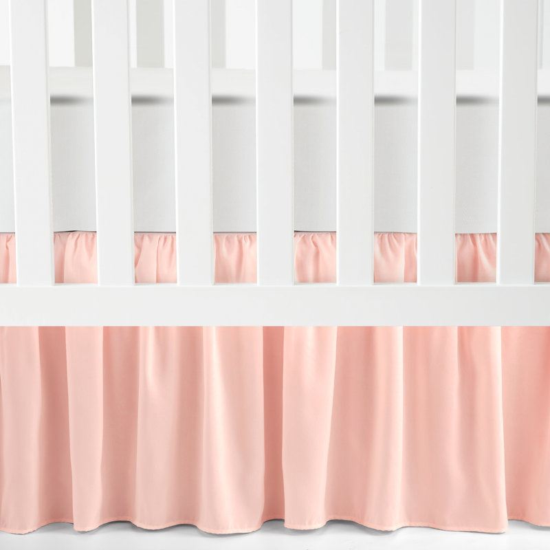 Ruffle No Pattern Crib Dust Ruffle / Skirt, Pink