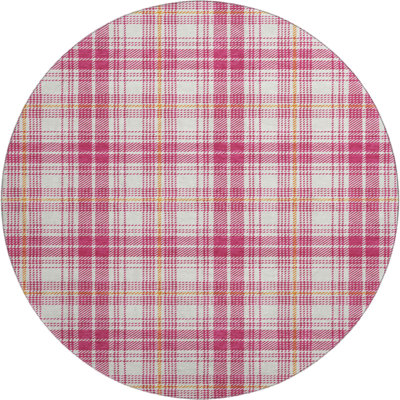 Premium Machine Washable Natoma AMF993 Plaid Rug