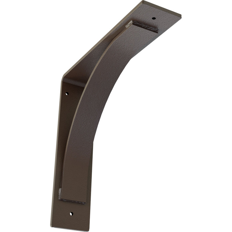 Morris Steel Bracket, Hammered Brown, 12" H x 3" W x 12" D