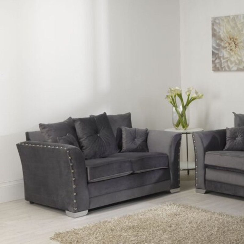 Sinta 2 Seater Chenille Sofa, Mink Chenille