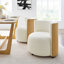 Chaise d'appoint Solis Boucle en ivoire naturel
