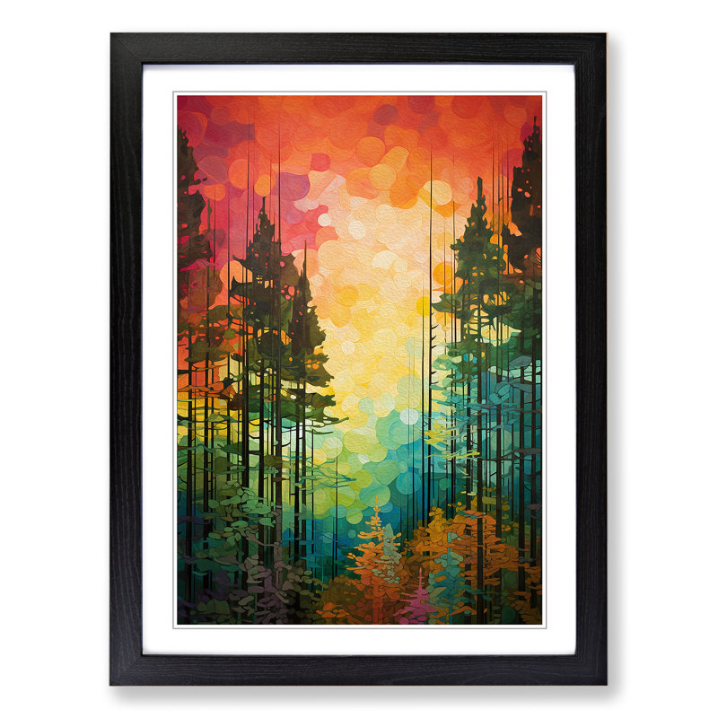 Single Picture Frame Print on Wood, Black Framed, 46cm H x 34cm W