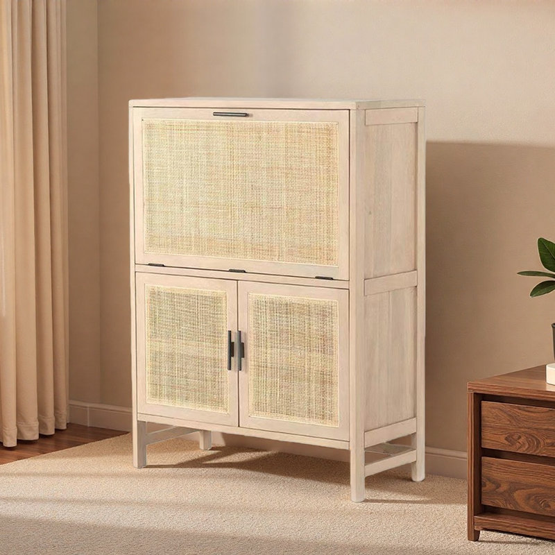 Retro Large-Capacity High-Quality Sideboard, Burlywood