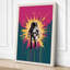 Astronaut in Cosmic Burst Retro - Wrapped Canvas-1903305610-1903305620