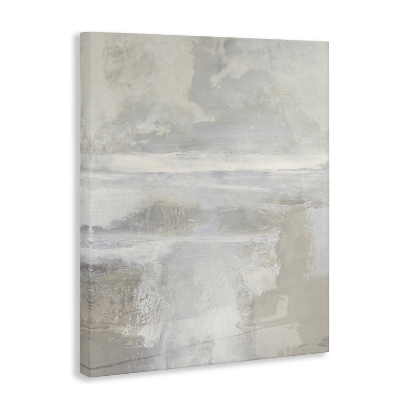 Toile discrète beige et grise, design par Rachel Springer, 30" H x 24" W