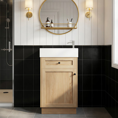 18.5" Single Bathroom Vanity with Resin Sink