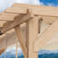 10'X 10' Cedar Wood Pergola With Solid Structure, Retractable Shade Canopy, Durable, Rot Resistant-106309668-106309671