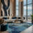 Machine Washable Blue Area Rug-490748849