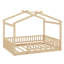 Structure de lit en bois avec clôture-709526562