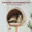 Ezlyn Handwoven Bird Nest Cat Tree with Cat Hammock, Braided Cat Condo, Cat Tower for Large Cats with Scratching Posts